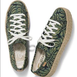 Keds X Rifle Paper Co. Women Triple Kick Rf Palms Blk Size 8M